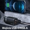 USAMS Ładowarka sieciowa T41 USB-C+USB GaN 47WPD+QC (only head) Fast Charging czarny/black CC137TC01 (US-CC137)